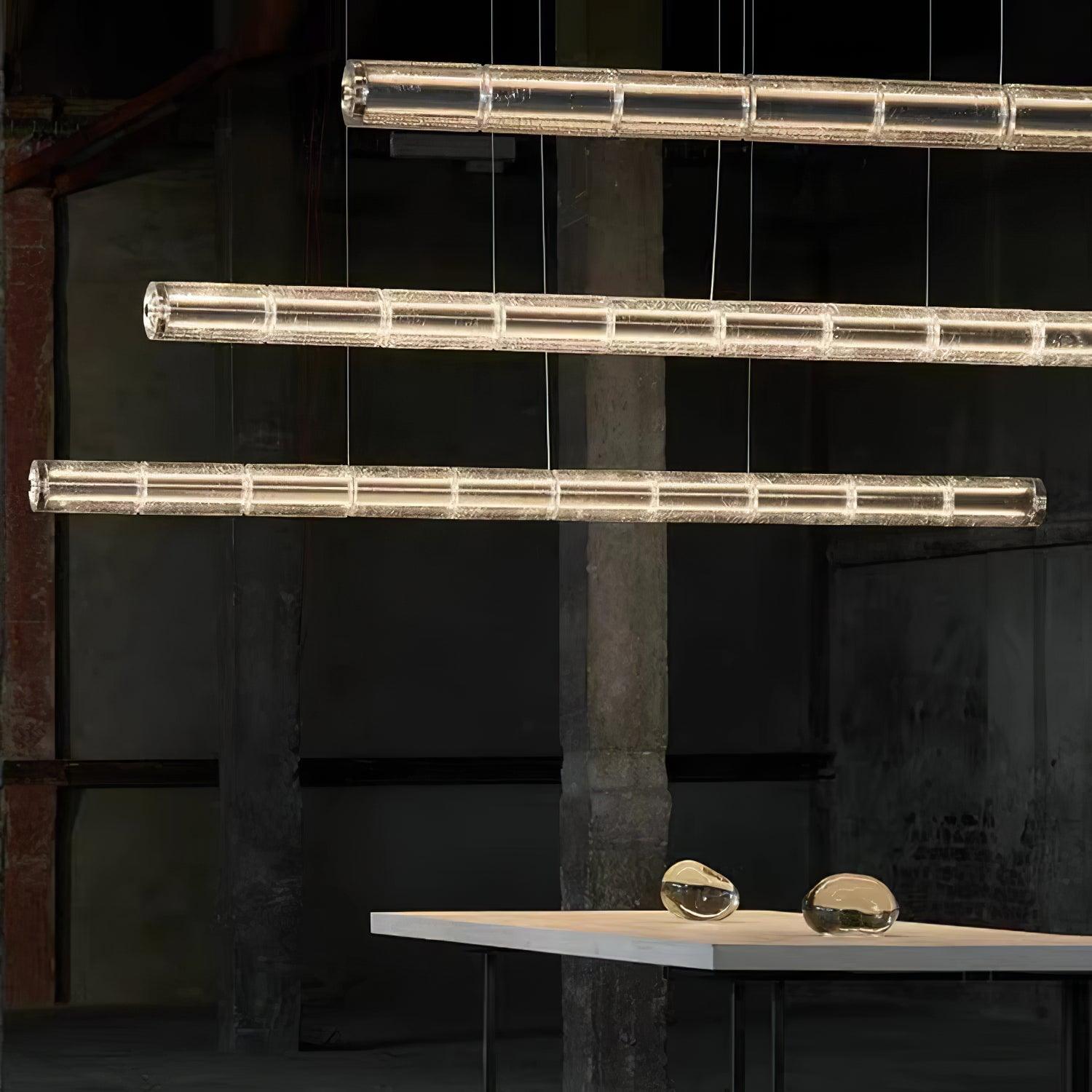 Lyliris Glass Linear Pendant-Neutral Decor