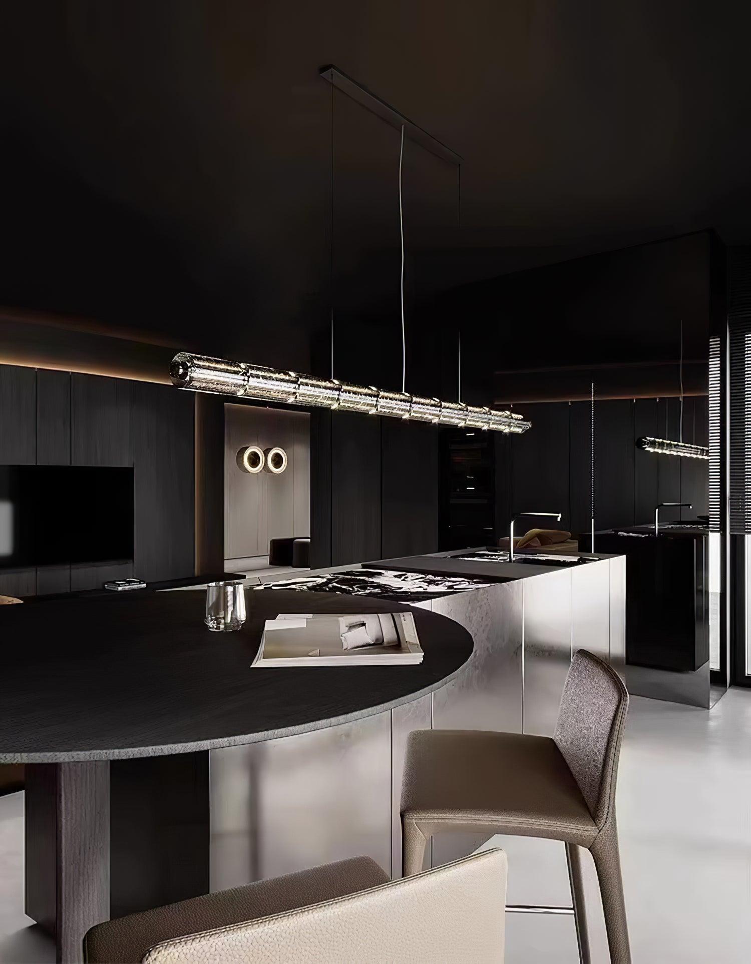 Karoa Glass Linear Pendant Light-Neutral Decor