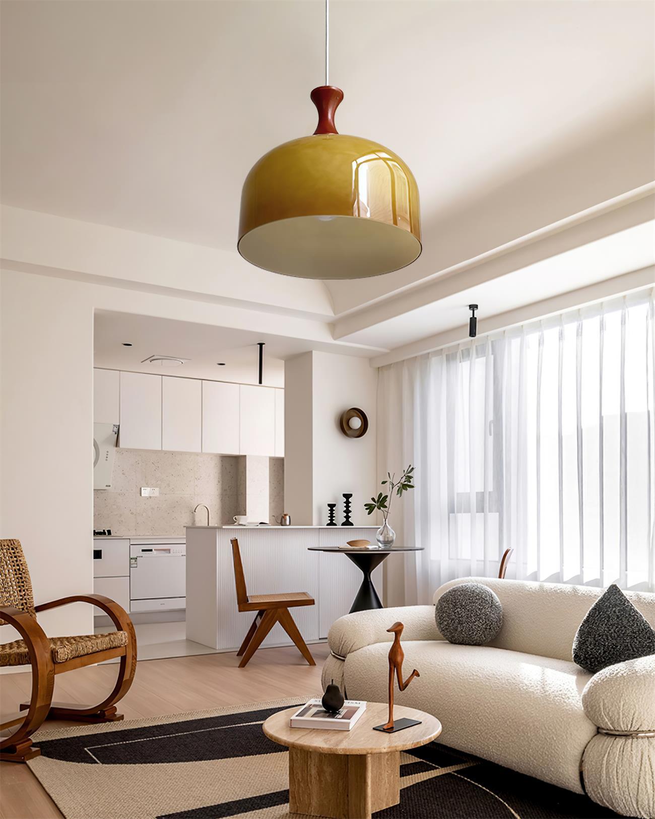 Lioraer Glass Retro Pendant Light-Neutral Decor