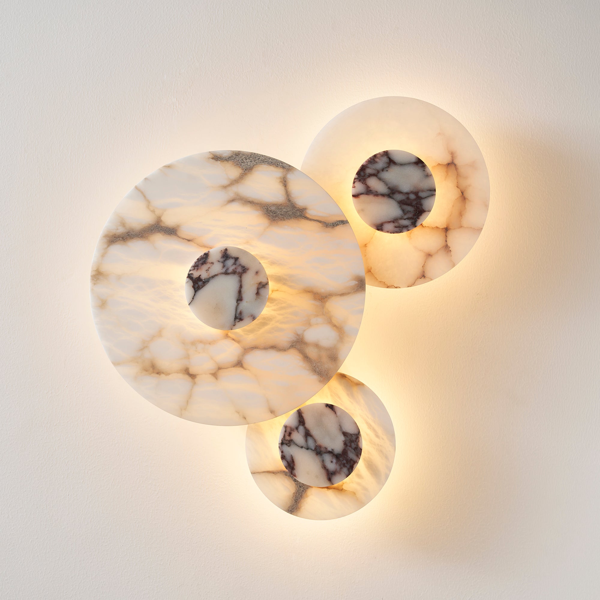 A view showing the scale of the Median Wall Lamp in a room.