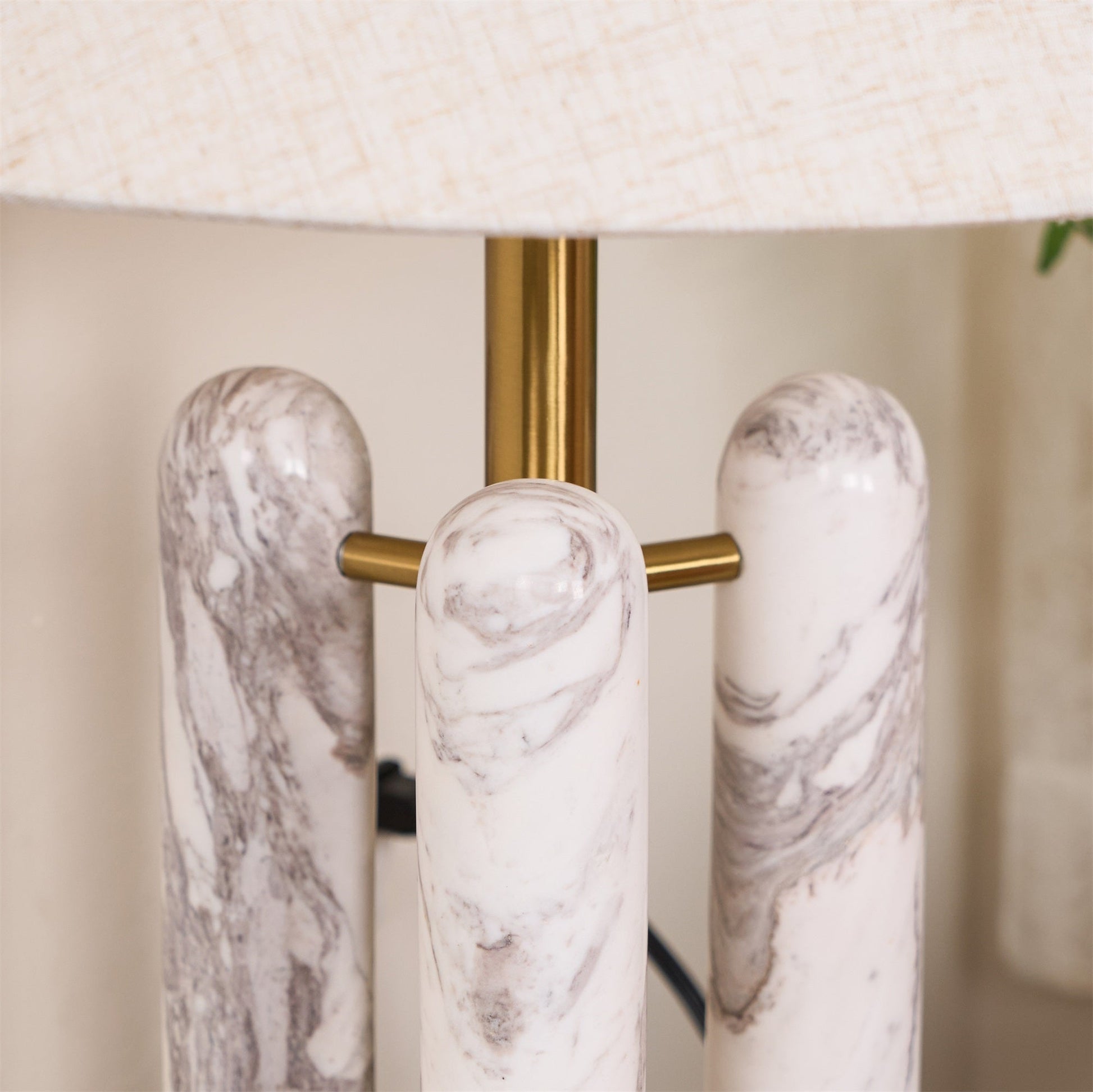 Trio Marble Modern Table Lamp-Neutral Decor