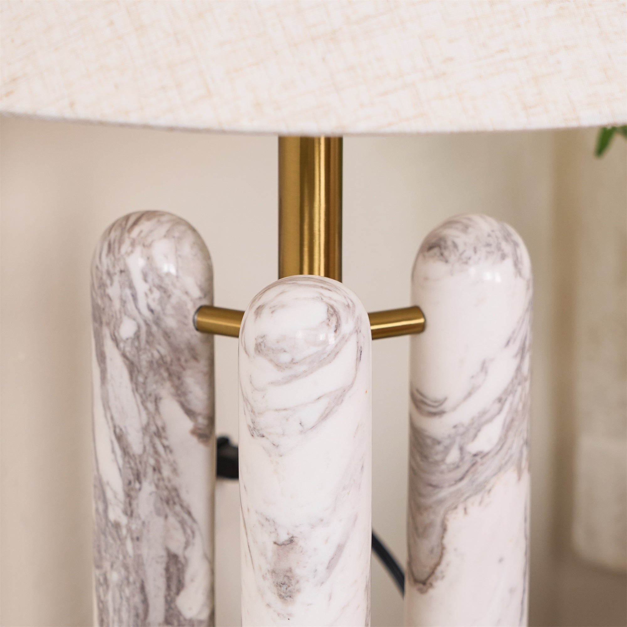 Trio Marble Modern Table Lamp-Neutral Decor