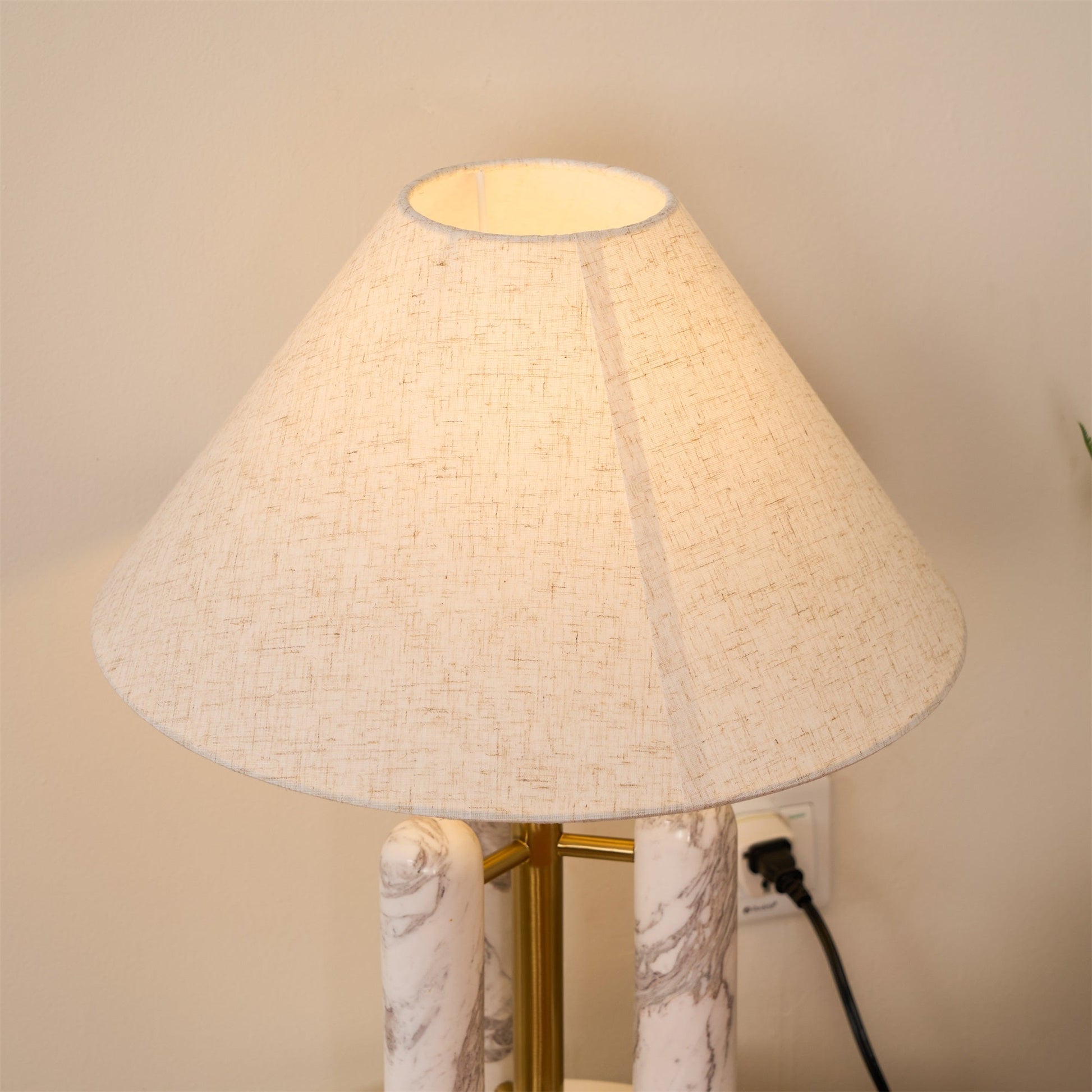 Trio Marble Modern Table Lamp-Neutral Decor