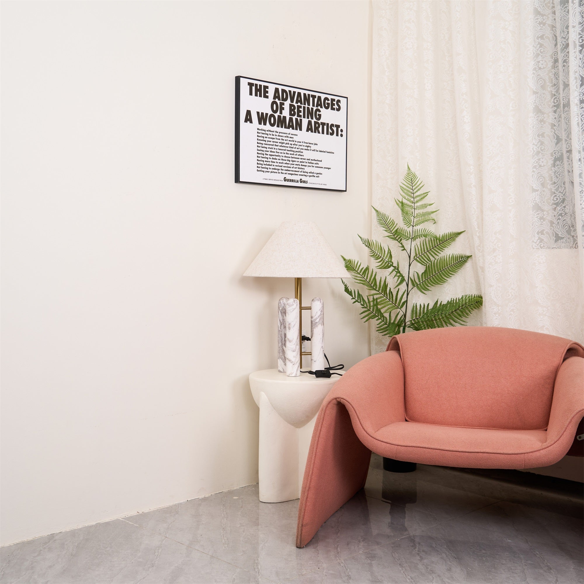 Trio Marble Modern Table Lamp-Neutral Decor