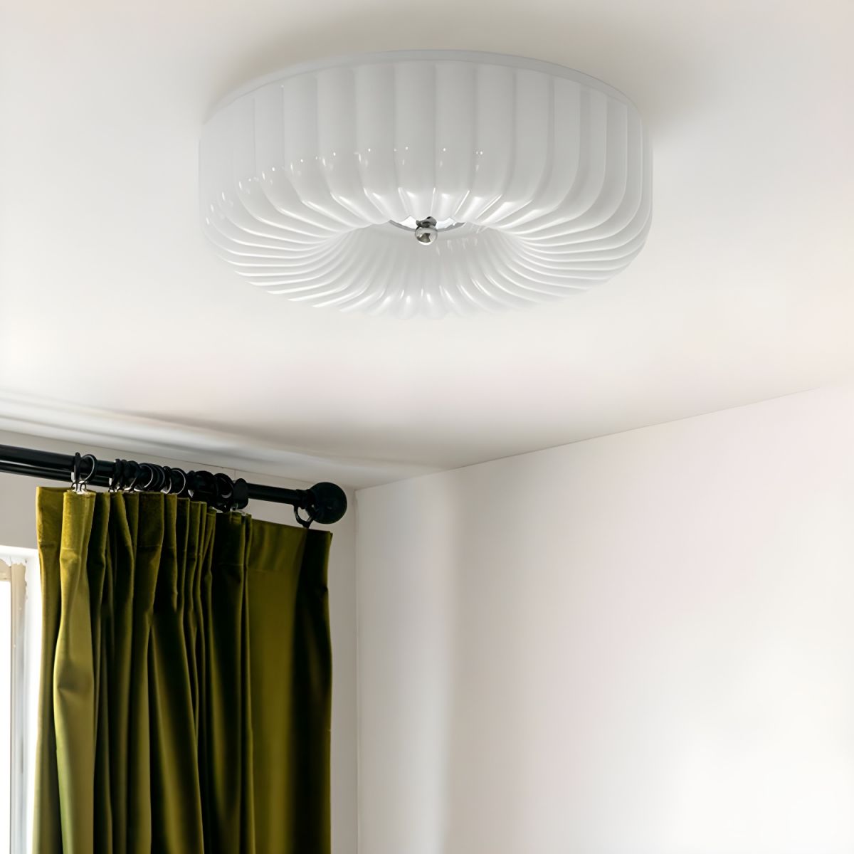 Arisha Modern LED Glass Flush Mount Ceiling Light Bedroom - Neutral Decor