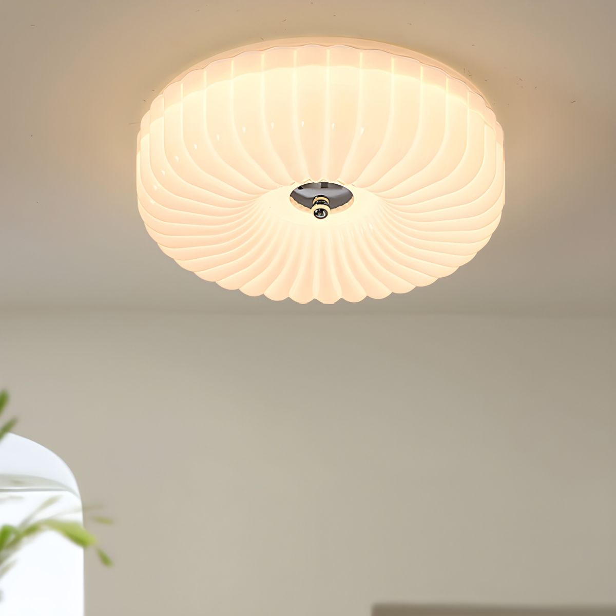 Arisha Modern LED Glass Flush Mount Ceiling Light Bedroom - Neutral Decor