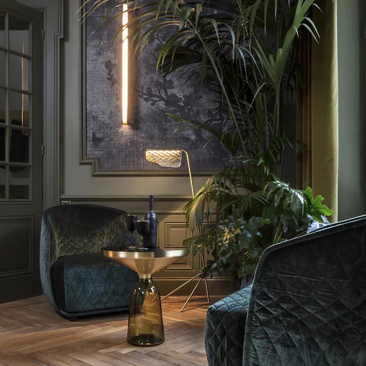 Triad Gold Geometric Floor Lamp-Neutral Decor