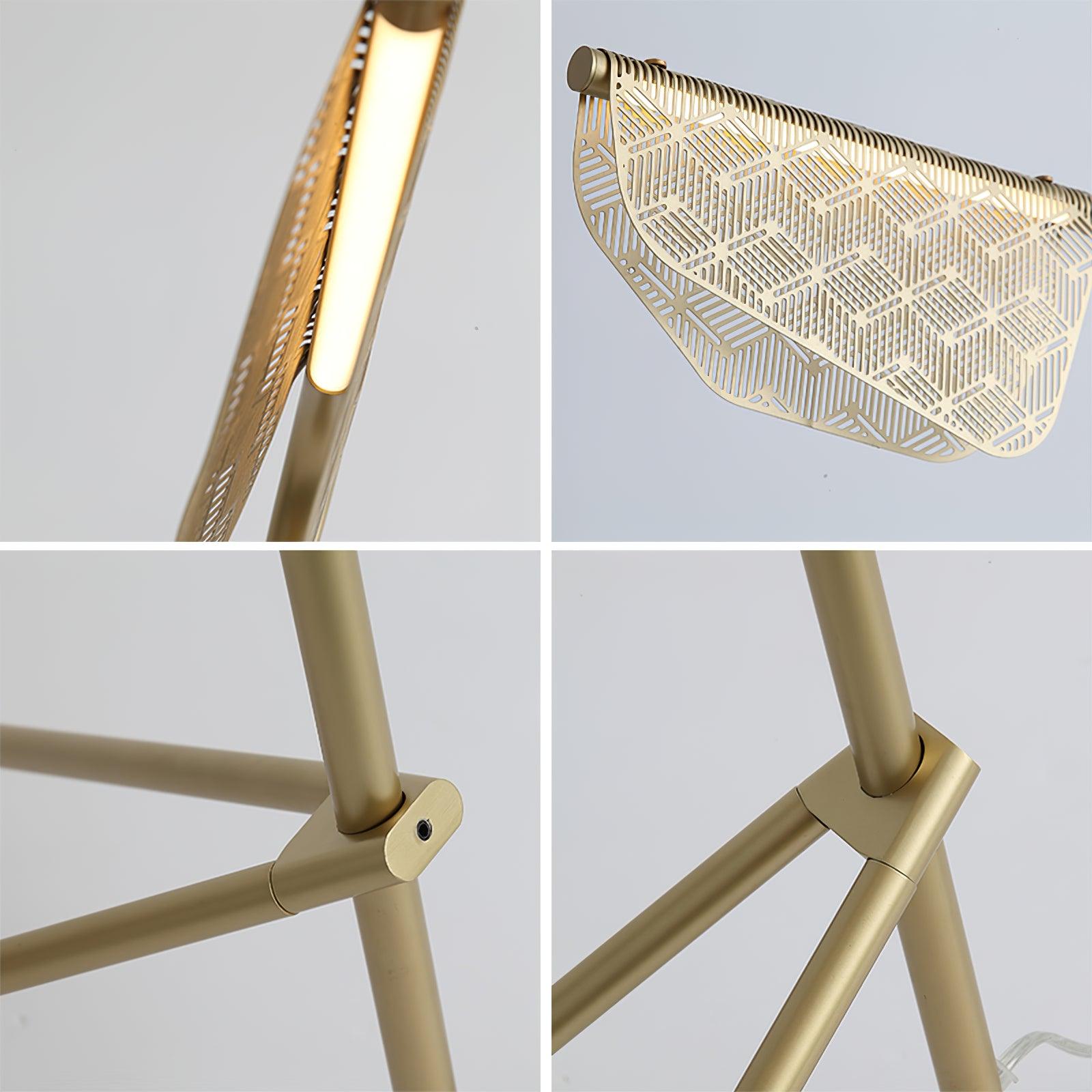 Triad Gold Geometric Floor Lamp-Neutral Decor