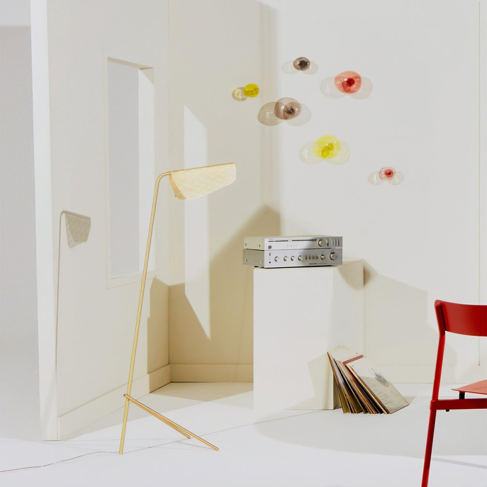 Triad Gold Geometric Floor Lamp-Neutral Decor