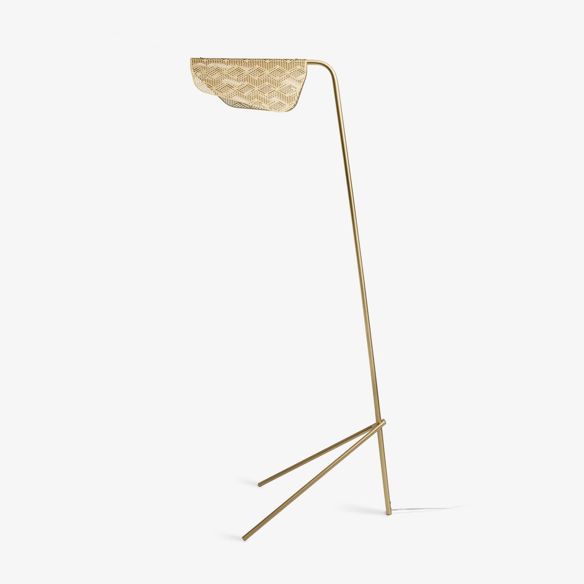 Triad Gold Geometric Floor Lamp-Neutral Decor