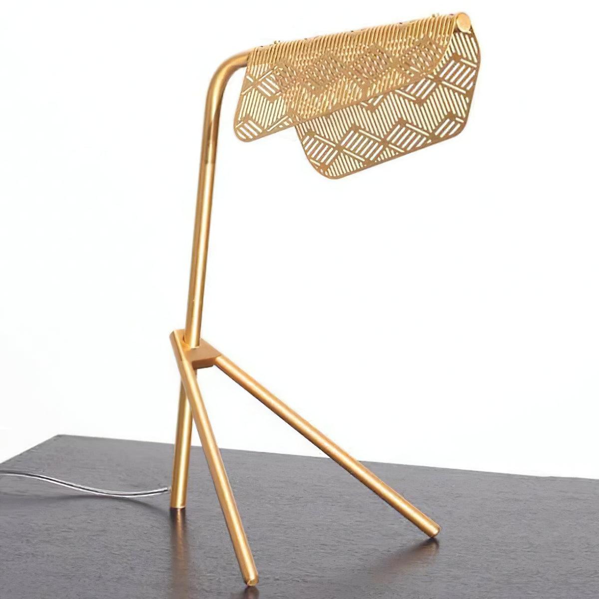 Lattice Gold Geometric Table Lamp-Neutral Decor