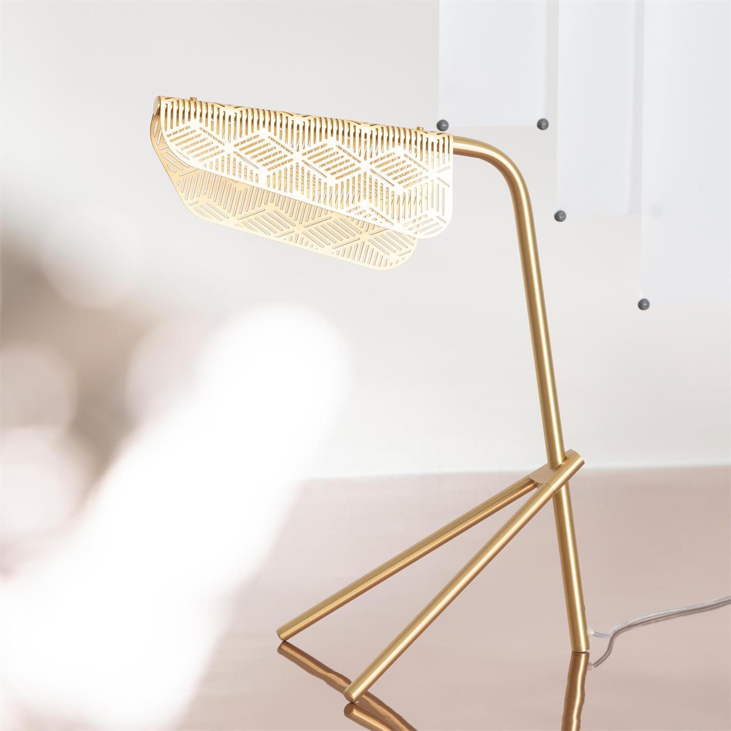 Lattice Gold Geometric Table Lamp-Neutral Decor