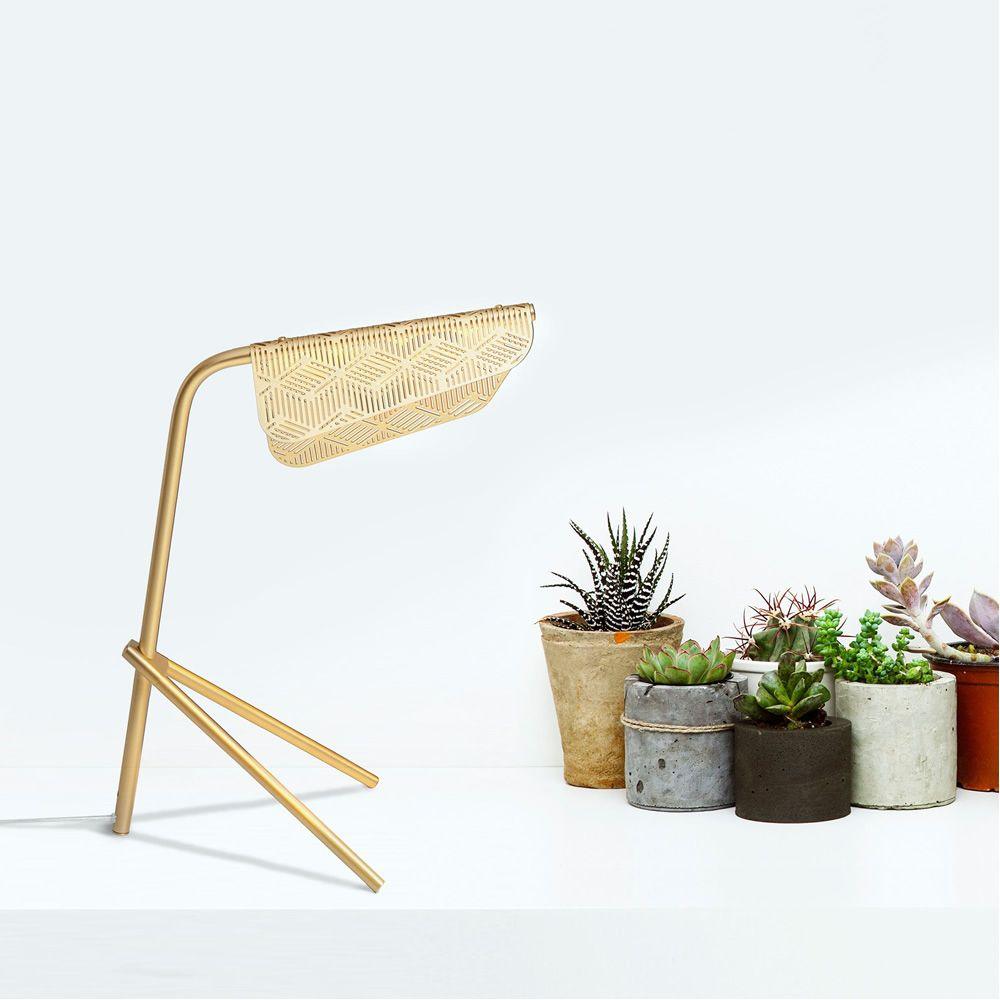 Lattice Gold Geometric Table Lamp-Neutral Decor