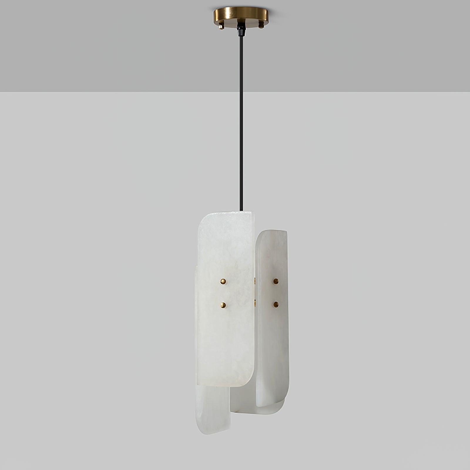 Vicarus Layered Alabaster Pendant Light-Neutral Decor