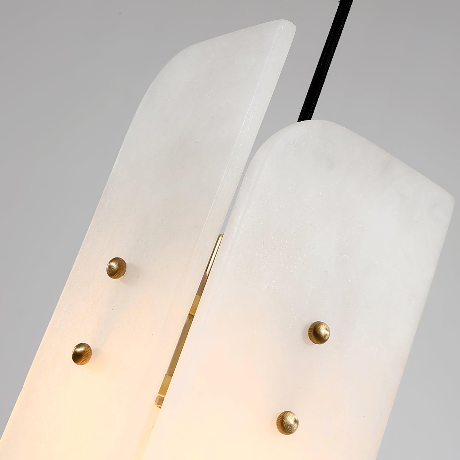 Vicarus Layered Alabaster Pendant Light-Neutral Decor