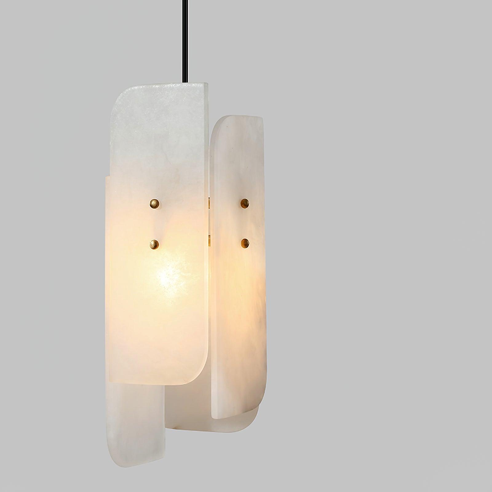Vicarus Layered Alabaster Pendant Light-Neutral Decor