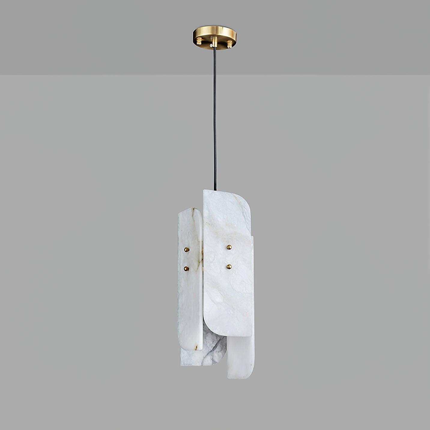 Vicarus Layered Alabaster Pendant Light-Neutral Decor