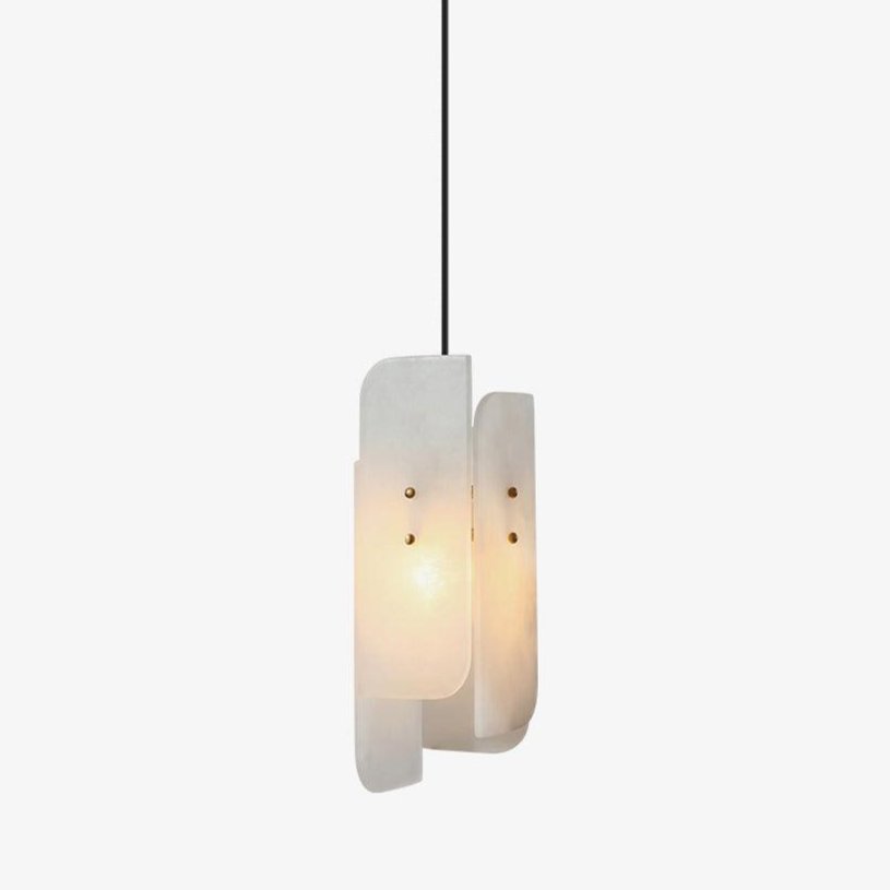 Vicarus Layered Alabaster Pendant Light-Neutral Decor