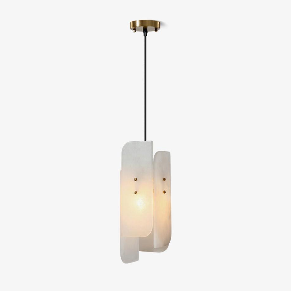 Vicarus Layered Alabaster Pendant Light-Neutral Decor
