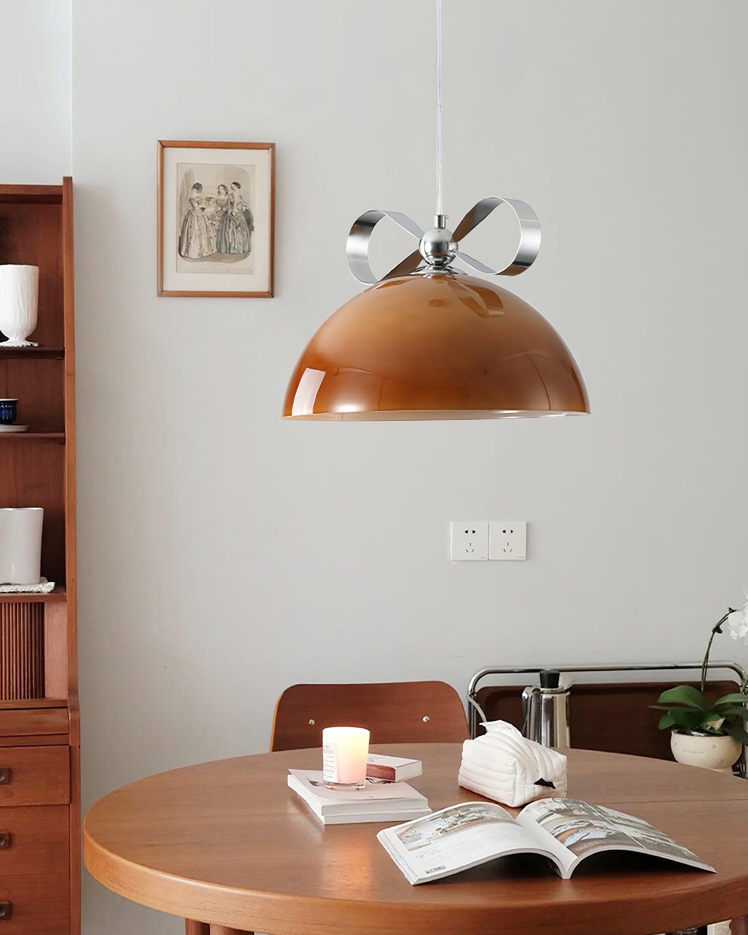Lustra Pendant Light Glass Amber Dining-Neutral Decor