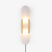 Bano Oblong Alabaster Wall Light-Neutral Decor