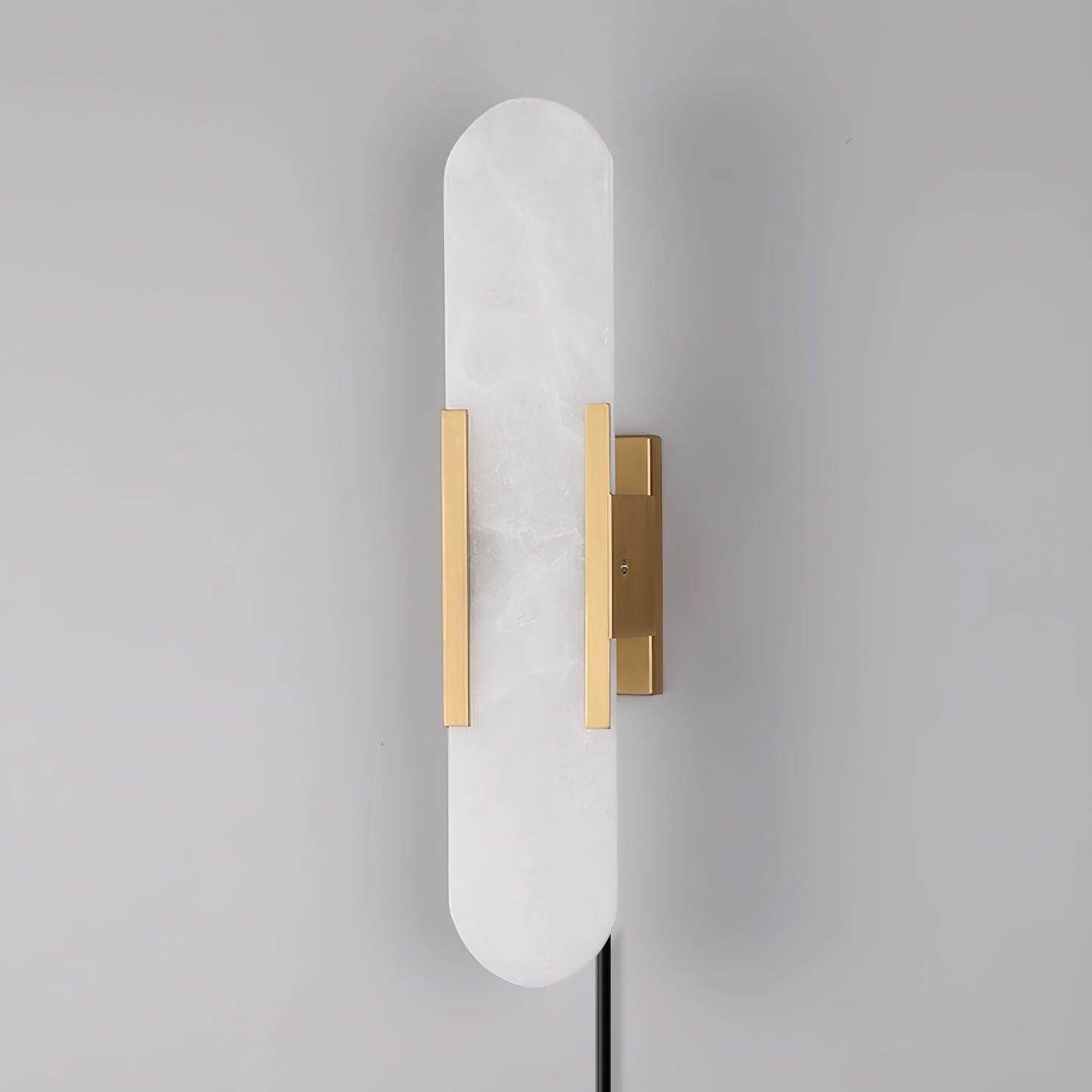 Bano Oblong Alabaster Wall Light-Neutral Decor