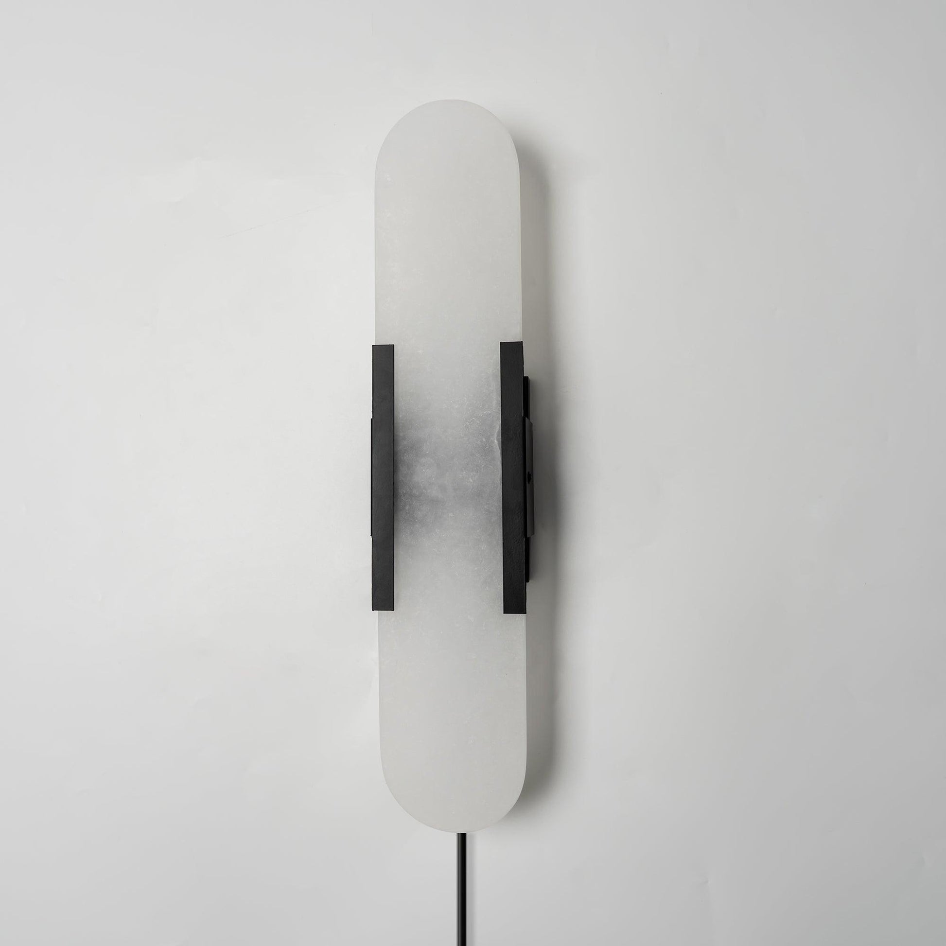 Bano Oblong Alabaster Wall Light-Neutral Decor