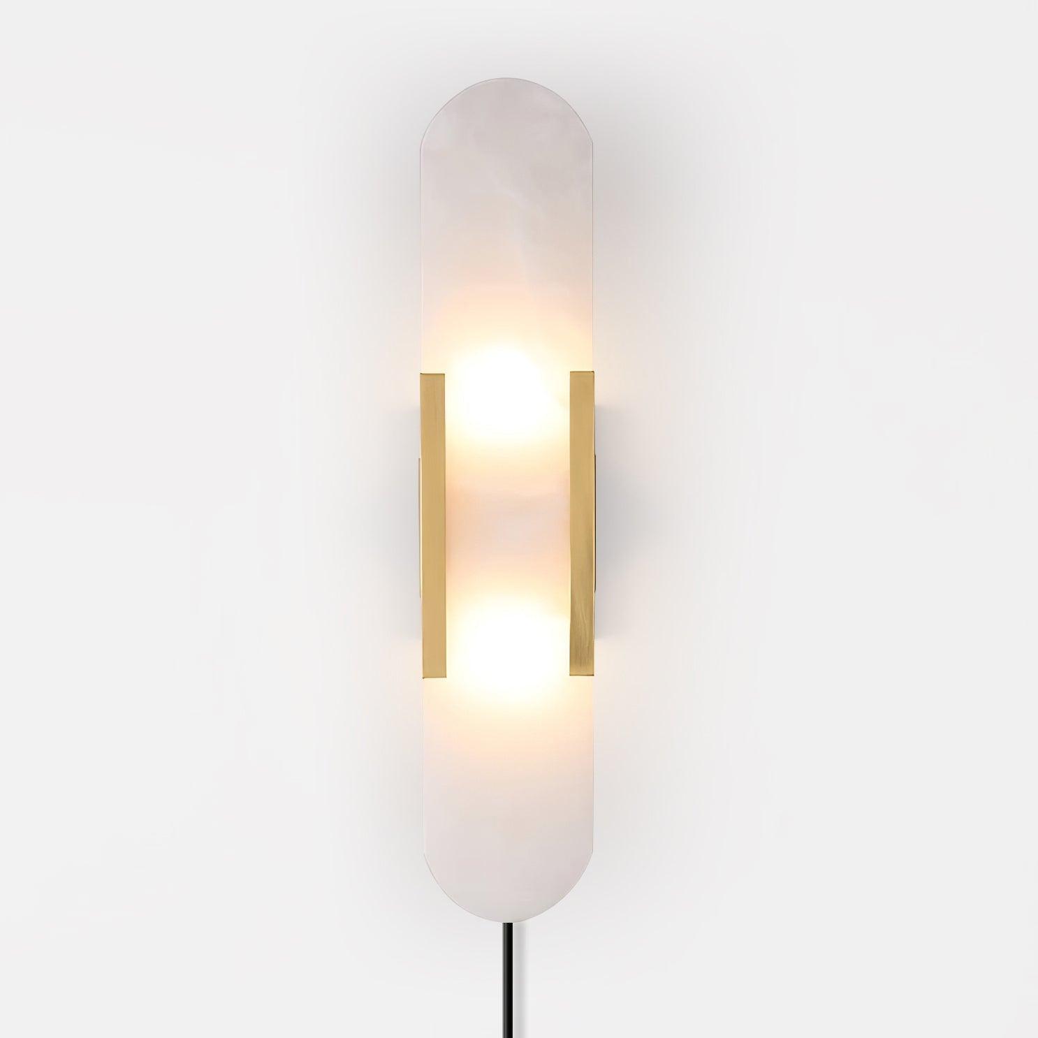 Bano Oblong Alabaster Wall Light-Neutral Decor