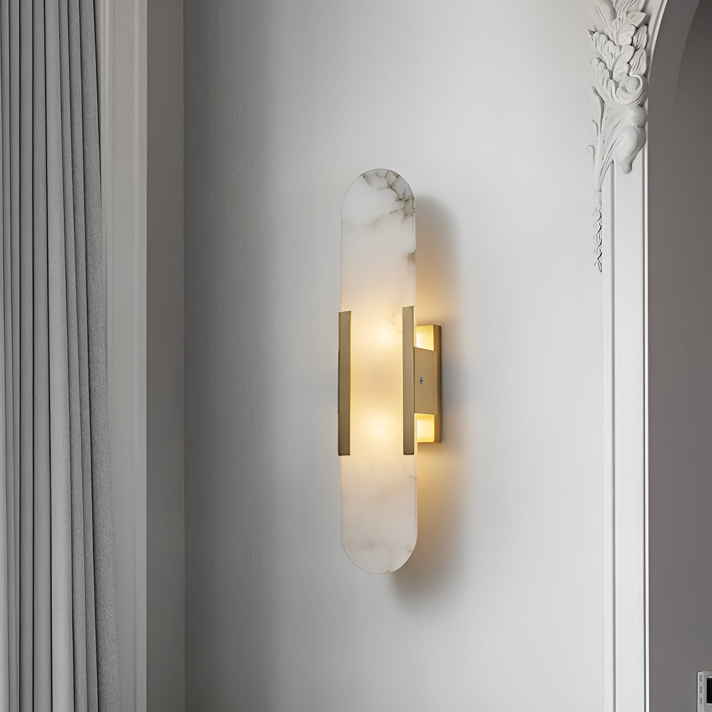 Olraeia Alabaster Dual Wall Lamp-Neutral Decor