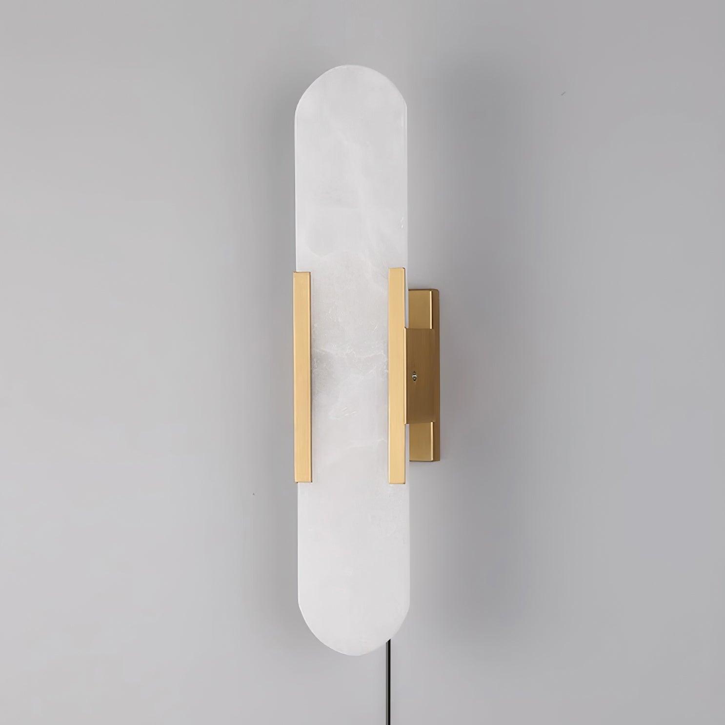 Bano Oblong Alabaster Wall Light-Neutral Decor