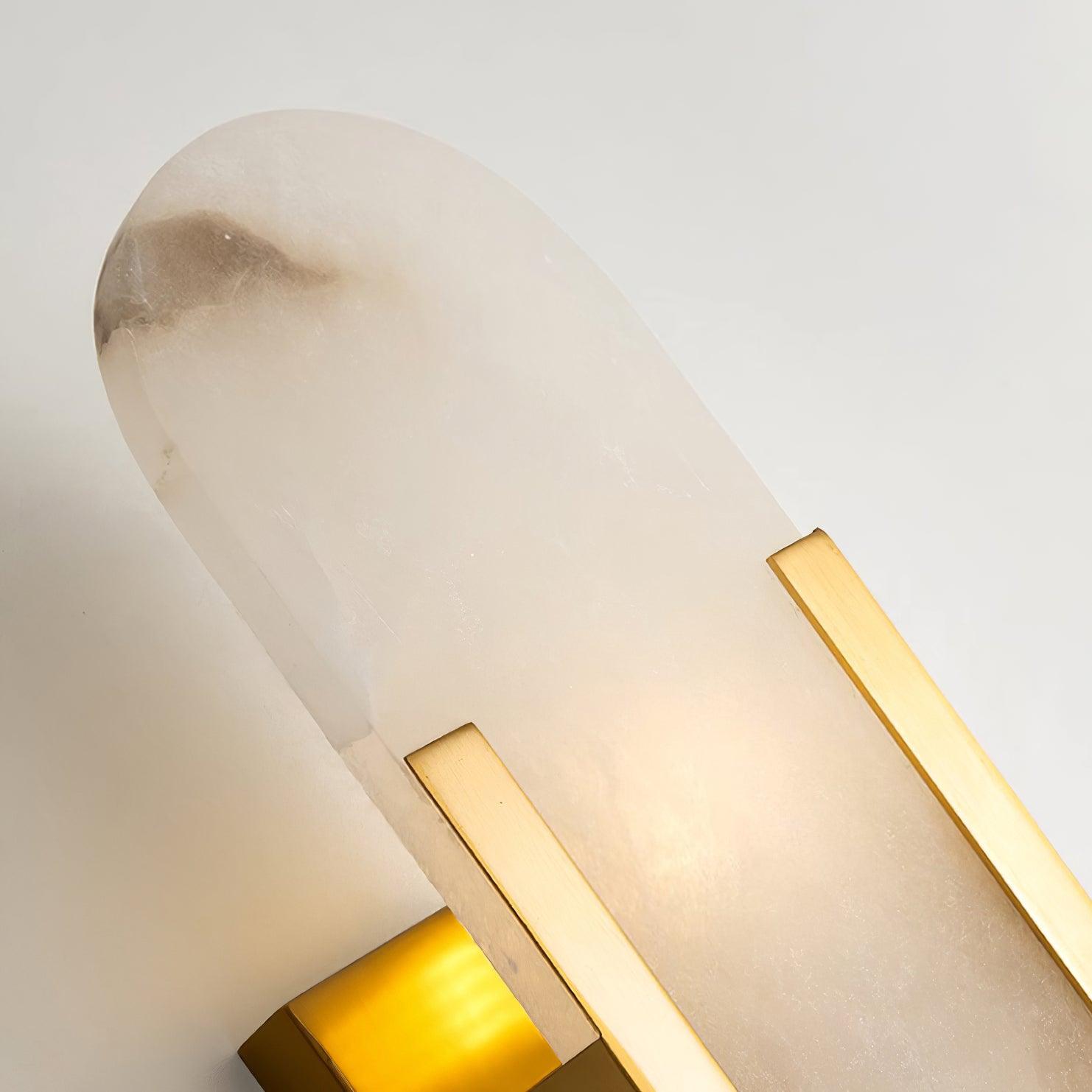 Bano Oblong Alabaster Wall Light-Neutral Decor