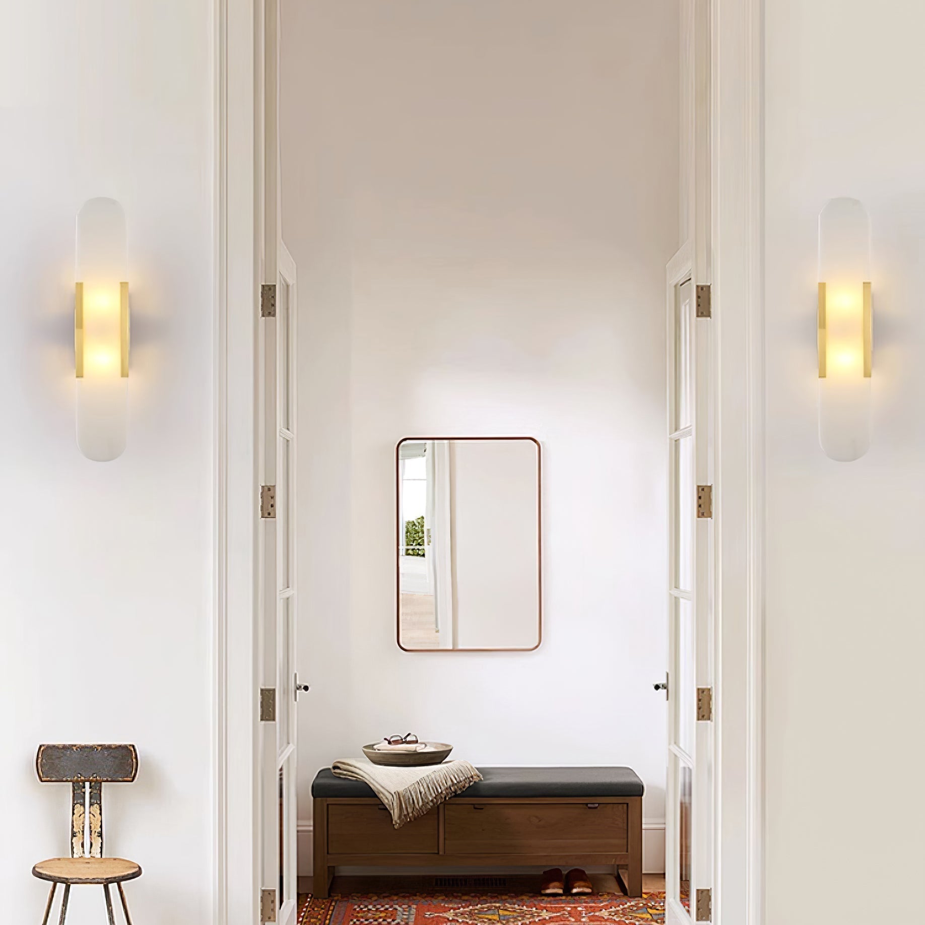Olraeia Alabaster Dual Wall Lamp-Neutral Decor
