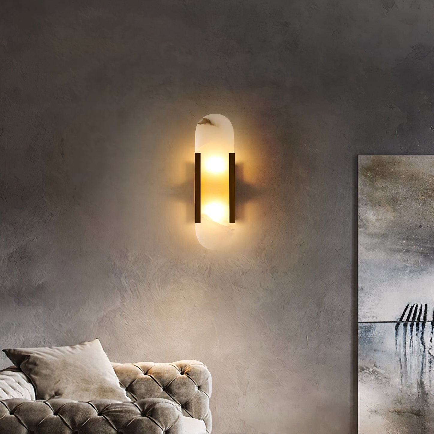 Olraeia Alabaster Dual Wall Lamp-Neutral Decor