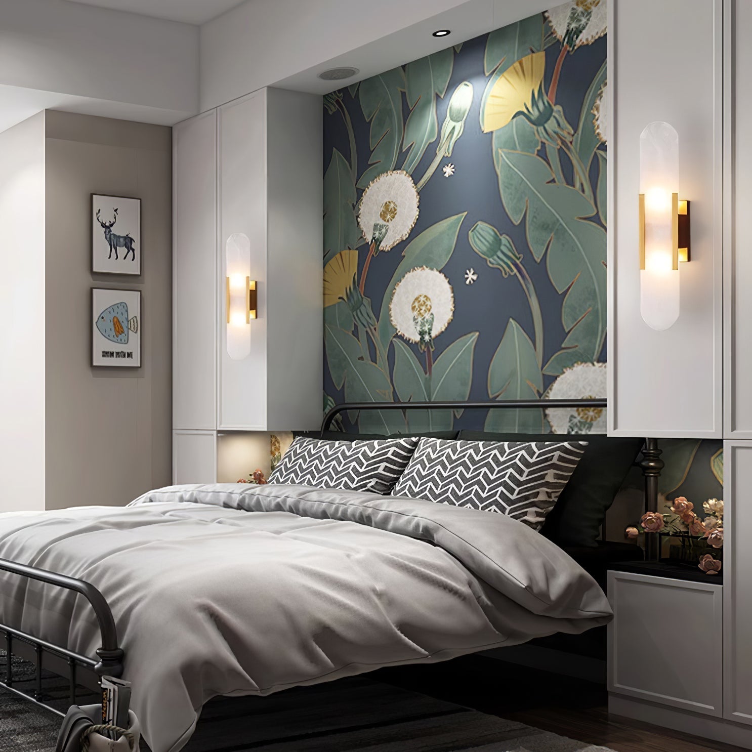 Olraeia Alabaster Dual Wall Lamp-Neutral Decor