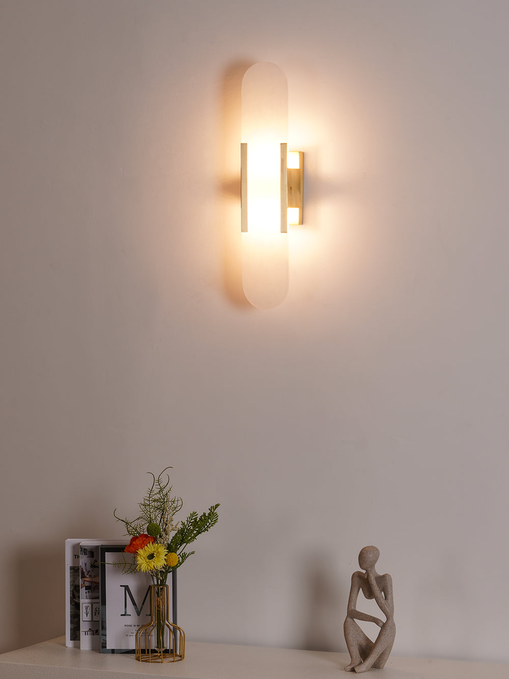 Olraeia Alabaster Dual Wall Lamp-Neutral Decor