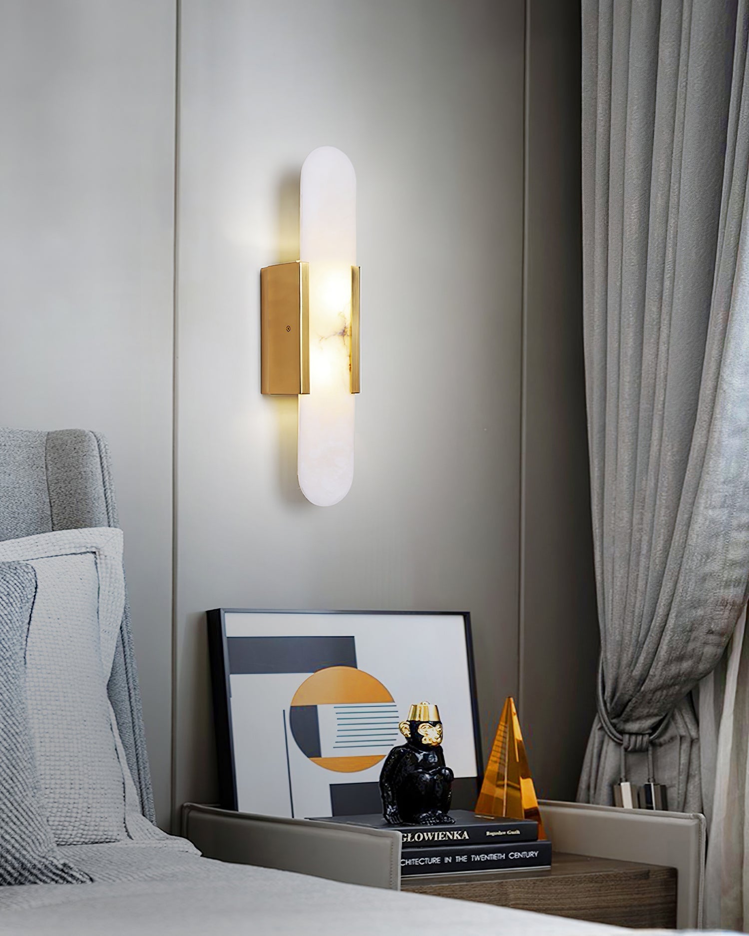 Olraeia Alabaster Dual Wall Lamp-Neutral Decor