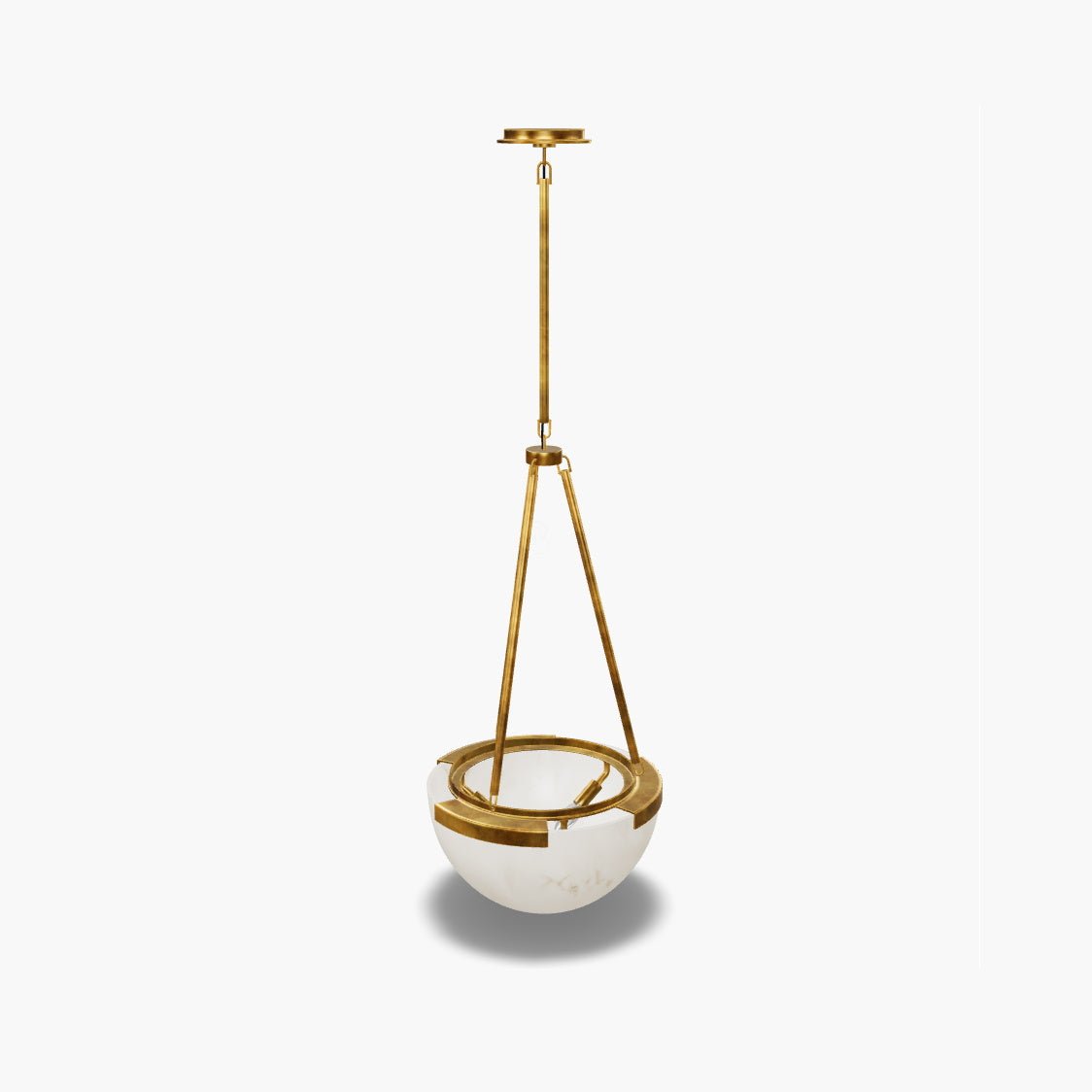 Dione Minimalist Alabaster Pendant Light-Neutral Decor
