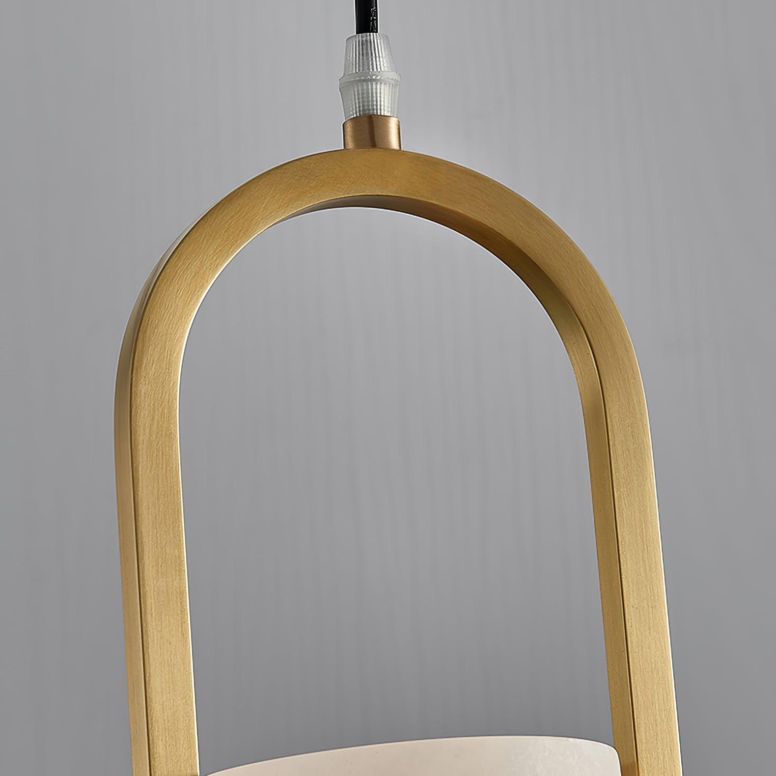 Svala Arch Alabaster Pendant Light-Neutral Decor