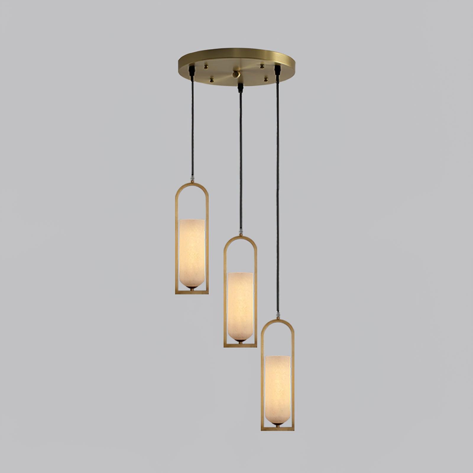 Svala Arch Alabaster Pendant Light-Neutral Decor