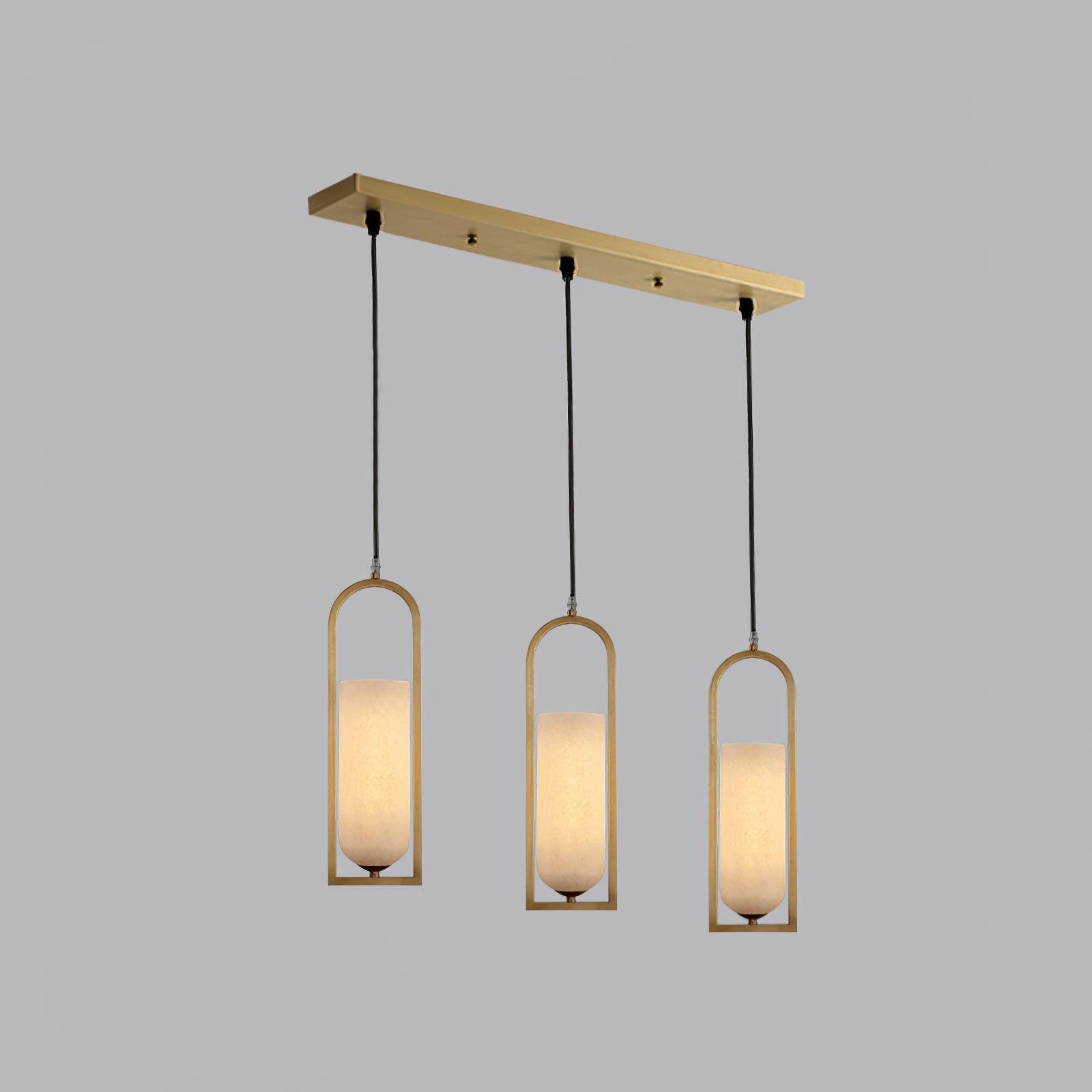 Svala Arch Alabaster Pendant Light-Neutral Decor