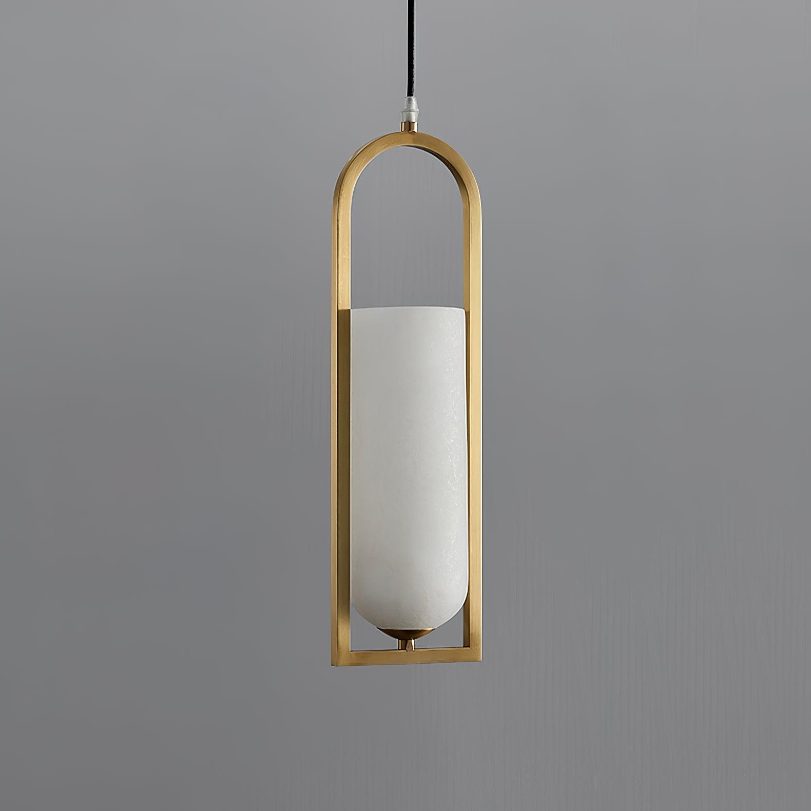 Svala Arch Alabaster Pendant Light-Neutral Decor