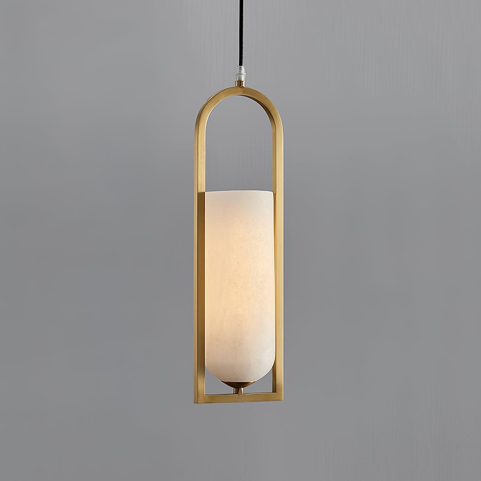 Svala Arch Alabaster Pendant Light-Neutral Decor