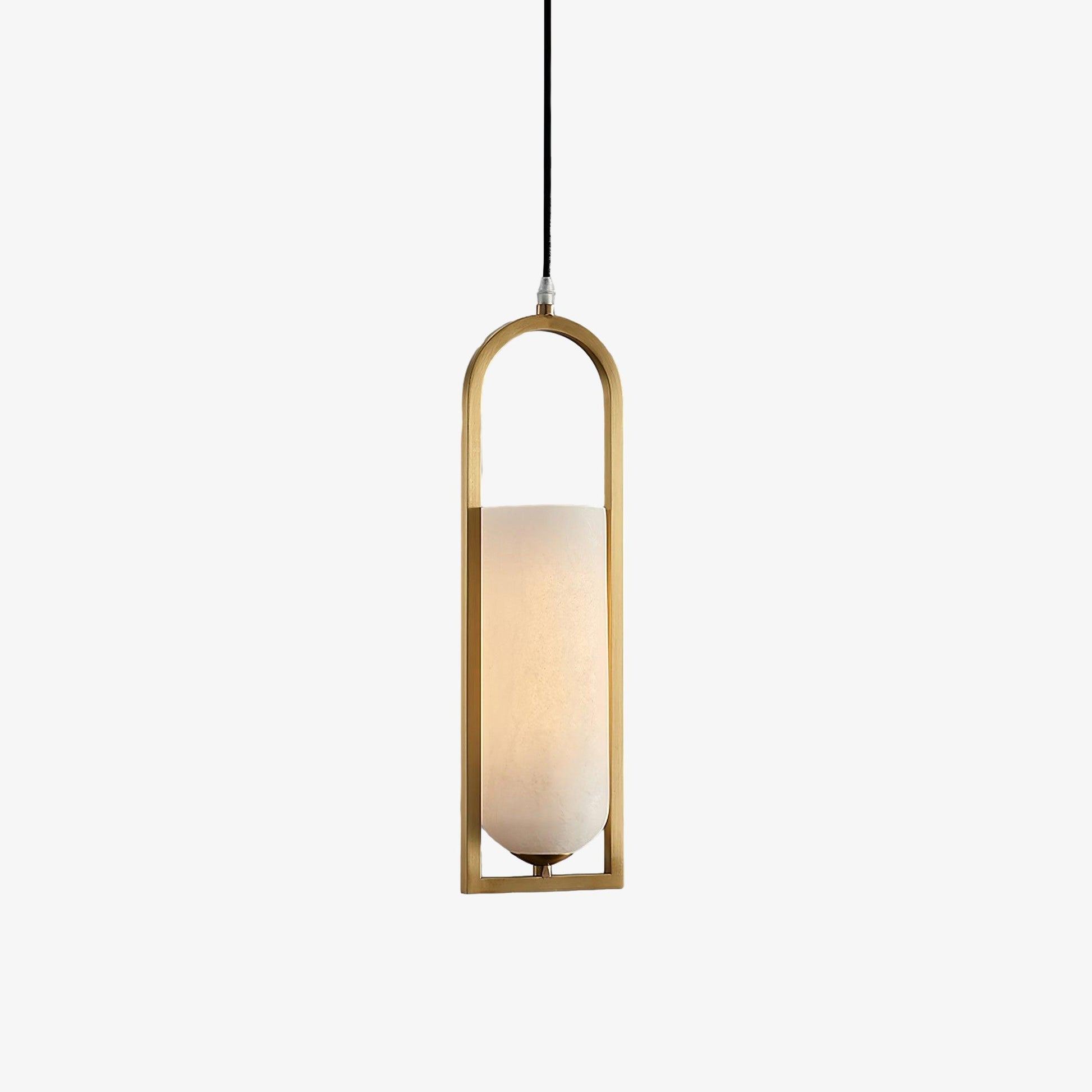 Svala Arch Alabaster Pendant Light-Neutral Decor