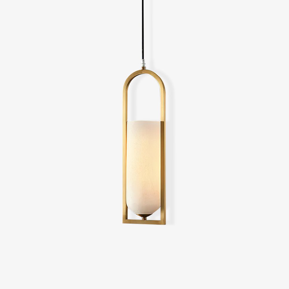 Svala Arch Alabaster Pendant Light-Neutral Decor