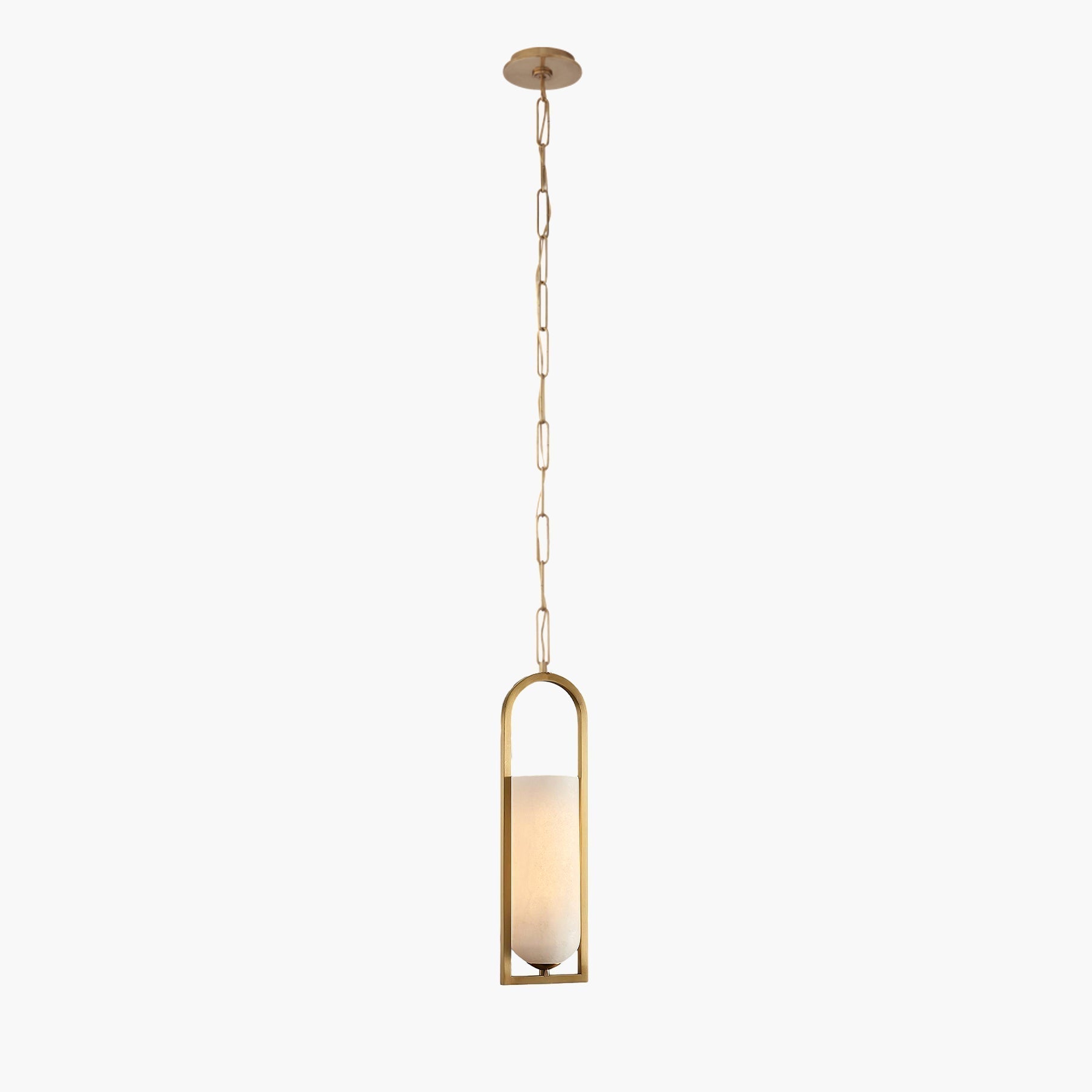 Svala Arch Alabaster Pendant Light-Neutral Decor