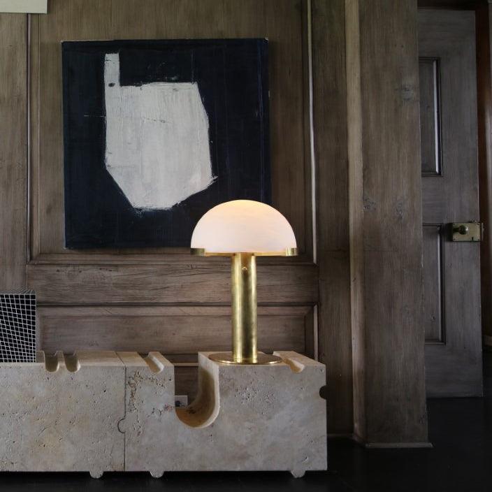Keir Alabaster Table Lamp-Neutral Decor
