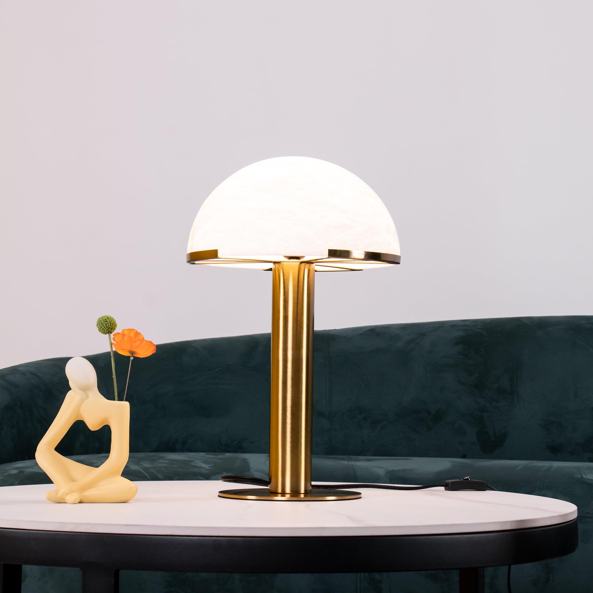 Keir Alabaster Table Lamp-Neutral Decor