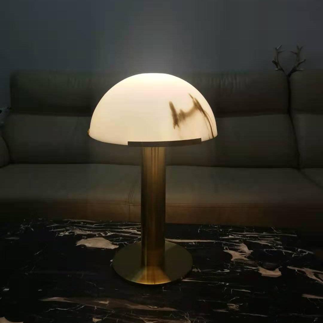 Keir Alabaster Table Lamp-Neutral Decor