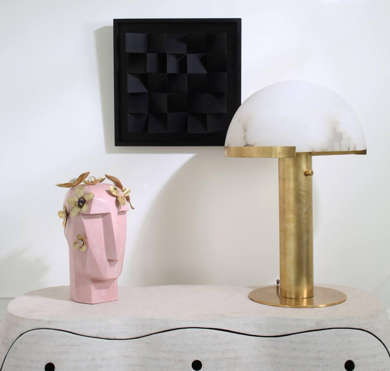 Keir Alabaster Table Lamp-Neutral Decor