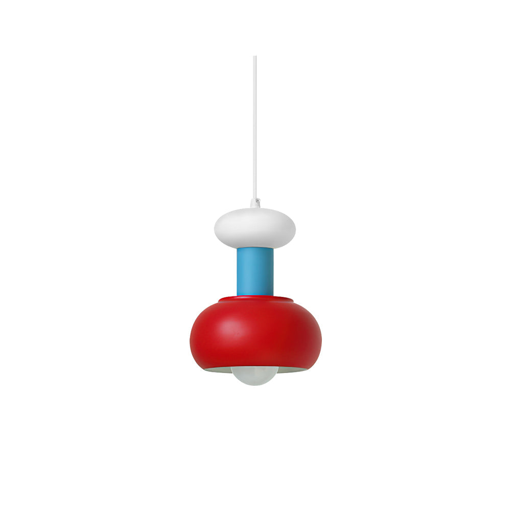 Meli Pendant Light in multicolor finish, showing its rounded silhouette.